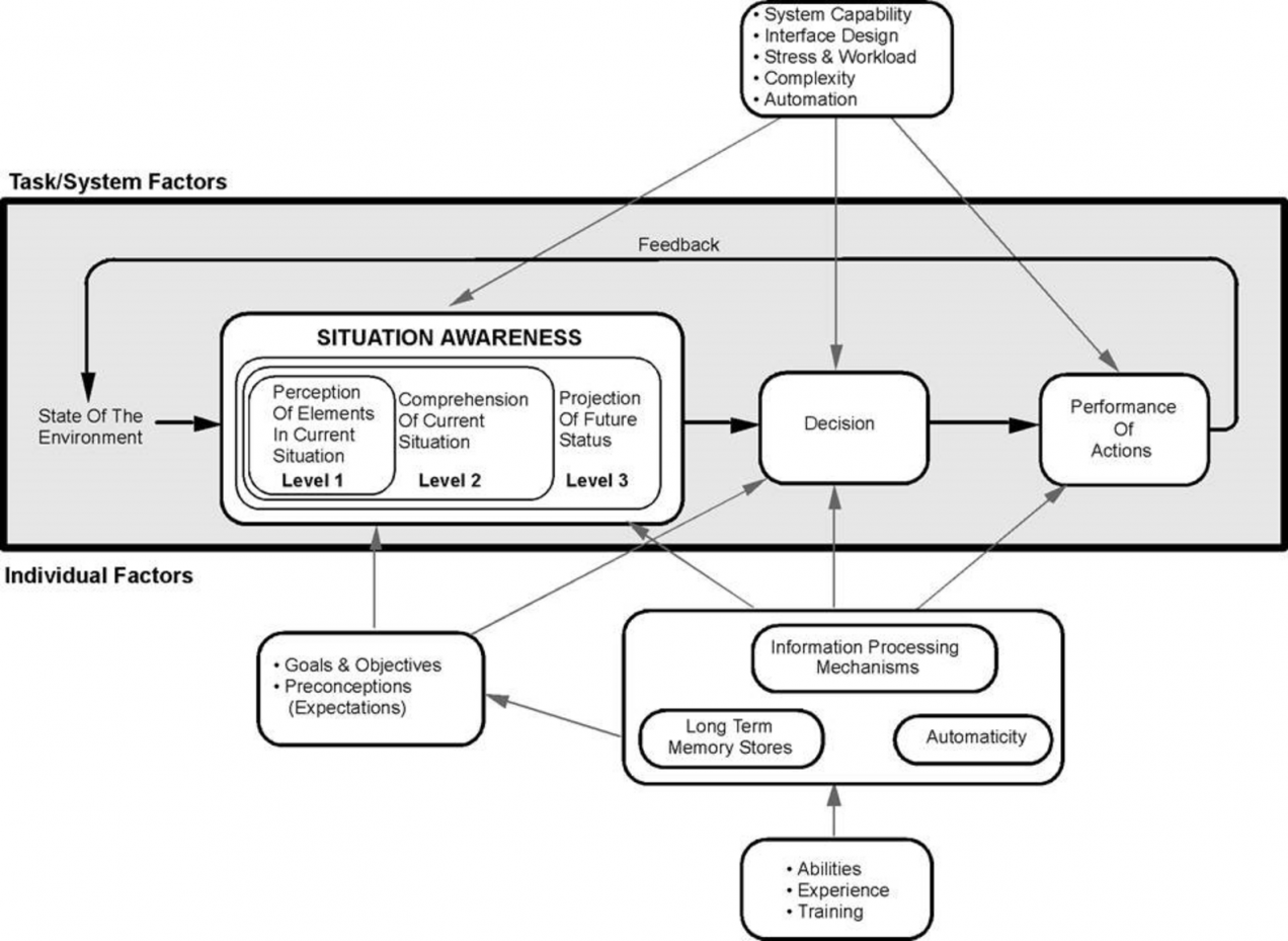 situational awareness schema of ENDSLEY’S THEORETICAL framework