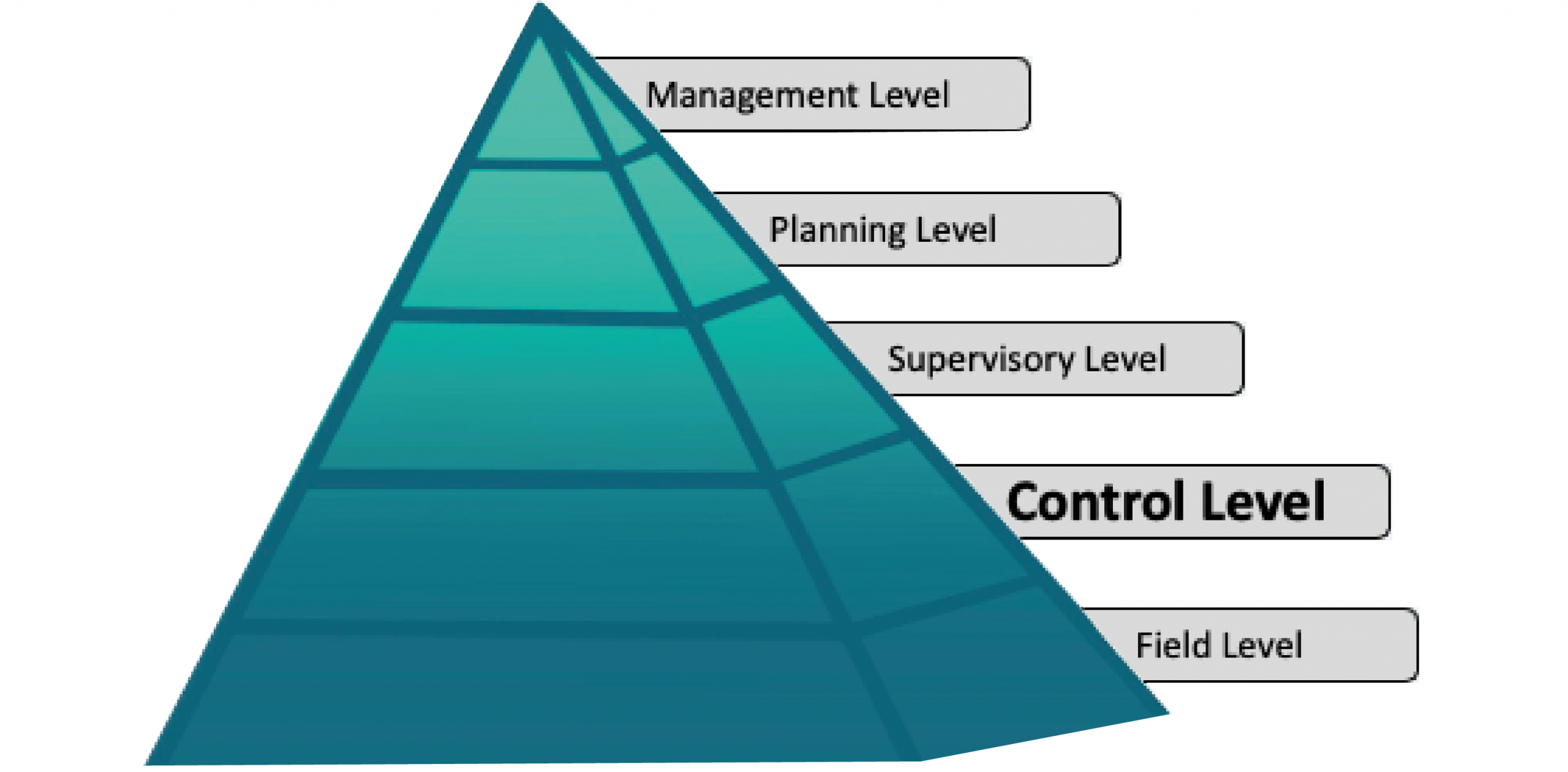 Automation pyramid Control Level Infographic
