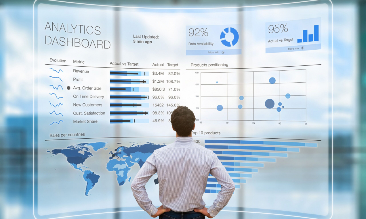 Dashboards that visualise asset data and key performance indicators to maintain control of assets and processes