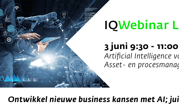 Banner of the webinar by InnovationQuarter in which UReason share valuable ways that AI can be used in improving asset and process management.