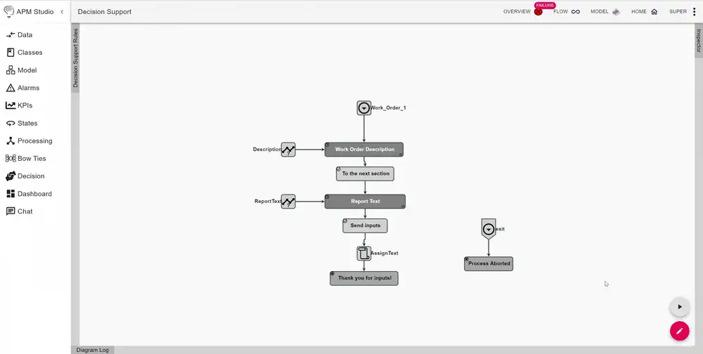 Ultimo and UReason Close the Loop From Asset Data to Automatic Work Order Generation APM Studio decision support workflow automating work order descriptions and reports for smarter maintenance actions