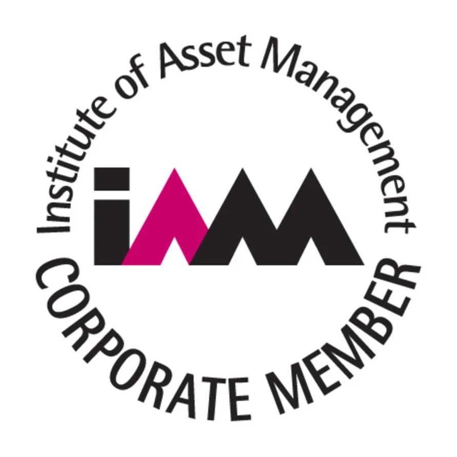 Institute of Asset Management corporate member badge, with the IAM logo inside a circular border.