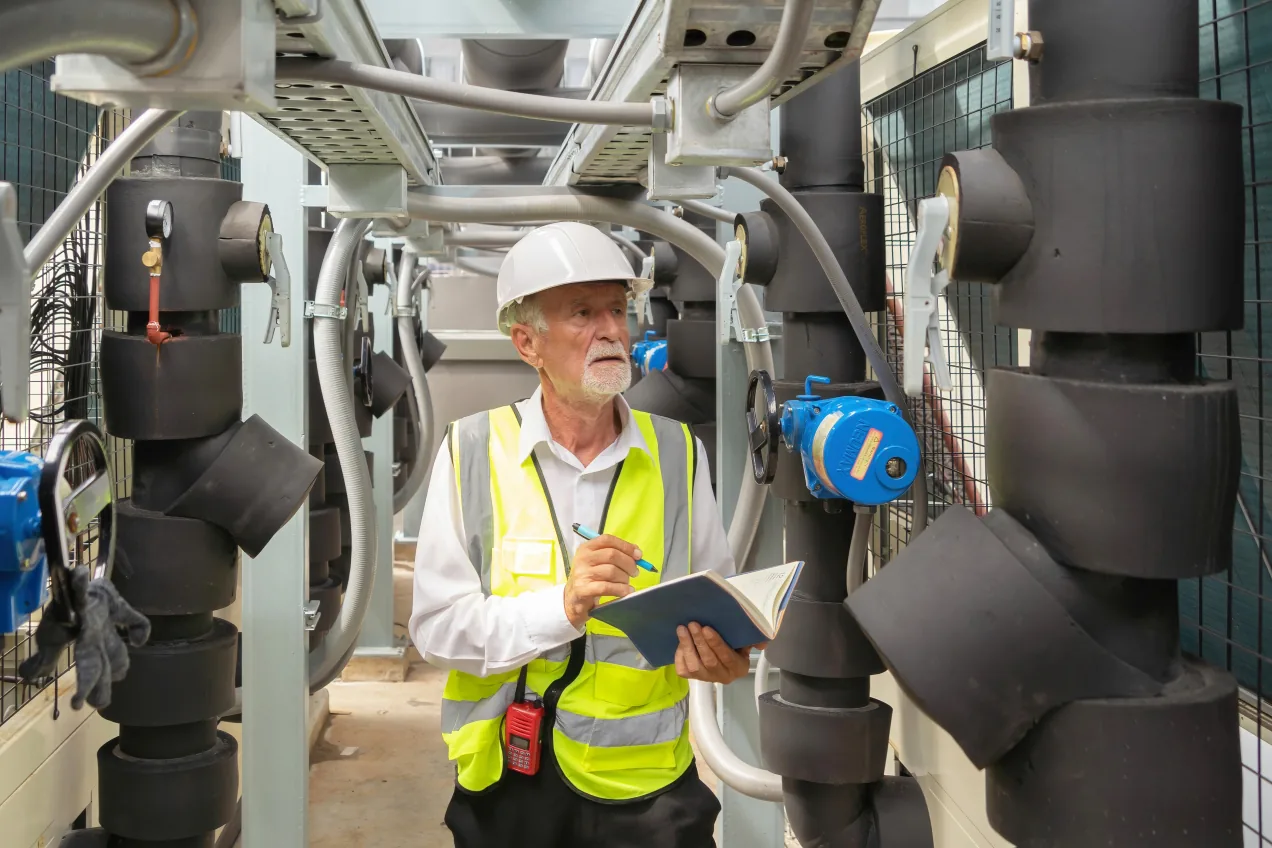 Talk to Your Control Valves? elder engineer monitoring the asset