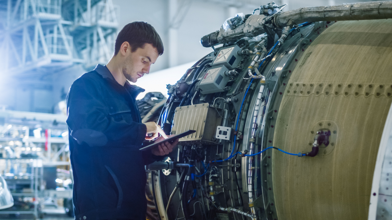 An engineer checking the asset